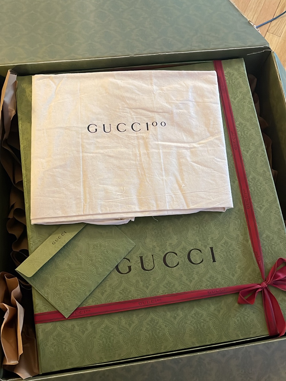 Gucci GG Supreme Bag Canvas Tote with Brown Leather Straps - Picture 4 of 8